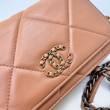 Load image into Gallery viewer, CHANEL Chanel 19 Wallet On Chain WOC Caramel
