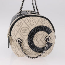 Load image into Gallery viewer, CHANEL Coated Canvas Camellia Printed Calfskin Bowling Bag