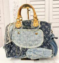 Load image into Gallery viewer, PRELOVED Louis Vuitton Denim Patchwork Speedy 30