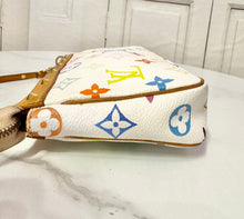 Load image into Gallery viewer, PRELOVED Louis Vuitton X Takashi Murakami Monogram Multicolor Blanc Pochette Accessories