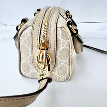 Load image into Gallery viewer, Gucci GG Supreme Canvas Super Mini Ophidia Boston Bag Mystic White