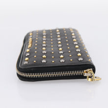 Load image into Gallery viewer, Miu Miu Studded Leather Zip Wallet
