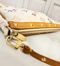 Load image into Gallery viewer, PRELOVED Louis Vuitton X Takashi Murakami Monogram Multicolor Blanc Pochette Accessories
