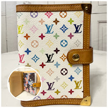 Load image into Gallery viewer, PRELOVED Louis Vuitton Takashi Murakami Monogram Multicolor Blanc Small Ring Agenda