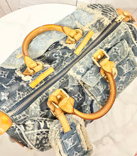 Load image into Gallery viewer, PRELOVED Louis Vuitton Denim Patchwork Speedy 30