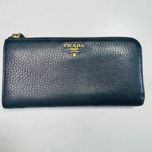 Load image into Gallery viewer, Prada Black Vitello Continental Zippy Wallet