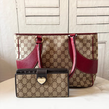 Load image into Gallery viewer, Gucci Bundle: GG Canvas Tote and Wallet