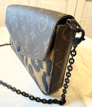 Load image into Gallery viewer, PRELOVED Louis Vuitton Monogram Animal Print Pochette Felicie Chain Wallet