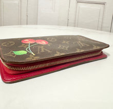 Load image into Gallery viewer, ✨💐Mother’s Day Markdown💐✨ PRELOVED Louis Vuitton X Takashi Murakami Monogram Cerises Zippy Wallet and Cerises Coin Purse Bundle