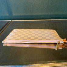 Load image into Gallery viewer, Louis Vuitton Damier Azur / Rose Ballerine Neverfull MM Pouch