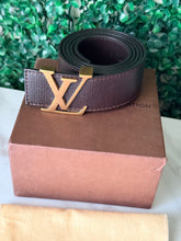 Load image into Gallery viewer, Louis Vuitton Size 40 / 100 LV Initiales Belt Brown Calfskin