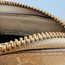 Load image into Gallery viewer, GUCCI Metallic Gold Shiny Monogram Zippy Wallet