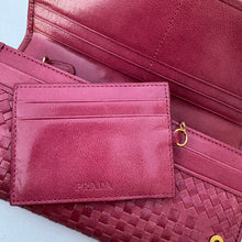 Load image into Gallery viewer, Prada Madras Continental Woven Leather Wallet