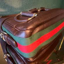 Load image into Gallery viewer, Gucci Brown Calfskkin Heritage Web Horsebit Hobo