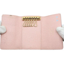 Load image into Gallery viewer, Louis Vuitton Damier Ebene / Rose Ballerine 6 Key Multicles Key Holder