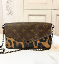 Load image into Gallery viewer, PRELOVED Louis Vuitton Monogram Animal Print Pochette Felicie Chain Wallet