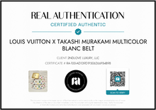 Load image into Gallery viewer, PRELOVED Louis Vuitton X Takashi Murakami Multicolor Blanc Belt size 80/32