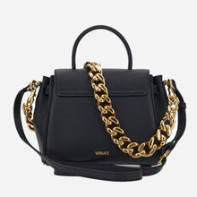 Load image into Gallery viewer, BRAND NEW VERSACE Medusa Top Handle Chain Bag Black Gold Small