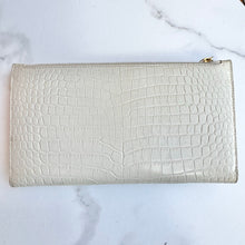 Load image into Gallery viewer, Saint Laurent Calfskin Crocodile Embossed Uptown Clutch
