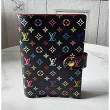 Load image into Gallery viewer, Louis Vuitton Takashi Murakami Monogram Multicolor Noir Small Ring Agenda