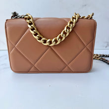 Load image into Gallery viewer, CHANEL Chanel 19 Wallet On Chain WOC Caramel