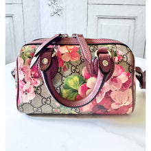 Load image into Gallery viewer, Gucci GG Supreme Monogram Blooms Bundle: Mini Boston and Compact Zip Wallet