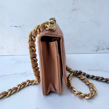 Load image into Gallery viewer, CHANEL Chanel 19 Wallet On Chain WOC Caramel