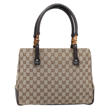 Load image into Gallery viewer, Gucci GG Canvas Bamboo Tote