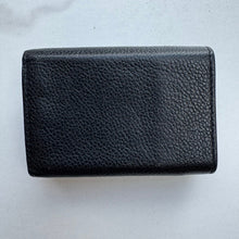 Load image into Gallery viewer, SAINT LAURENT Calfskin Monogram Tiny Tri Fold Wallet Black