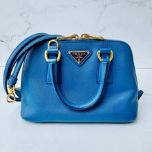 Load image into Gallery viewer, Prada Saffiano Lux Mini Promenade Tote Blue