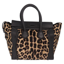 Load image into Gallery viewer, CELINE Leopard Pony Hair Mini Luggage Tote