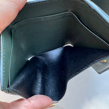Load image into Gallery viewer, SAINT LAURENT Calfskin Monogram Tiny Tri Fold Wallet Green