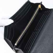 Load image into Gallery viewer, Louis Vuitton Taurillon Embellished Capucines Long Wallet Black
