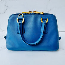 Load image into Gallery viewer, Prada Saffiano Lux Mini Promenade Tote Blue