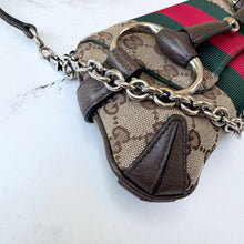 Load image into Gallery viewer, Gucci Horsebit NM Web Chain Clutch GG Canvas Small