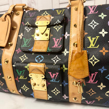 Load image into Gallery viewer, Louis Vuitton X Takashi Murakami Multicolor Noir Keepall 45 Black
