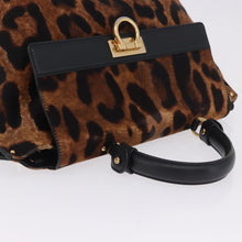 Load image into Gallery viewer, Salvatore Ferragamo Calfhair Leopard Print Sofia Satchel