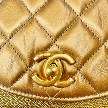 Load image into Gallery viewer, CHANEL Calfskin Caviar Quilted Mini Chain Handle Flap Gold