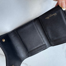Load image into Gallery viewer, Christian Dior Grained Calfskin Saddle Lotus Wallet Black
