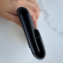 Load image into Gallery viewer, Christian Dior Grained Calfskin Saddle Lotus Wallet Black