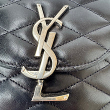 Load image into Gallery viewer, Saint Laurent Lambskin Quilted Monogram June Box Bag Black