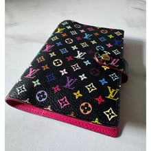 Load image into Gallery viewer, Louis Vuitton Takashi Murakami Monogram Multicolor Noir Small Ring Agenda