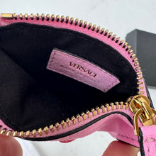 Load image into Gallery viewer, Brand New Versace Pink Suede Medusa Key Pouch