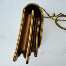 Load image into Gallery viewer, CHANEL Calfskin Caviar Quilted Mini Chain Handle Flap Gold