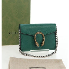 Load image into Gallery viewer, Gucci GG Calfskin Emerald Dionysus Mini Chain Wallet