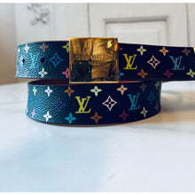 Load image into Gallery viewer, Louis Vuitton X Takashi Murakami Multicolor Noir Ceinture Belt Size 36