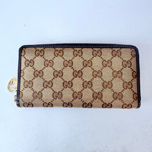 Load image into Gallery viewer, GUCCI GG Monogram Canvas Zippy Wallet