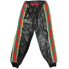 Load image into Gallery viewer, Gucci Leather Web Stripe Joggers Size Medium