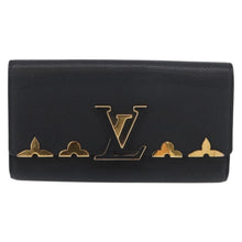 Load image into Gallery viewer, Louis Vuitton Taurillon Embellished Capucines Long Wallet Black