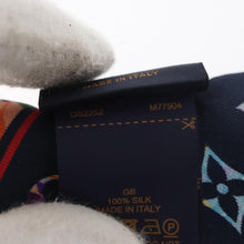 Load image into Gallery viewer, Louis Vuitton Silk Garden Monogram BB Bandeau Twilly Scarf Navy
